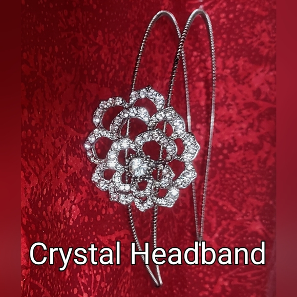 2 Sparkling Crystal Rhinestone Headbands - Picture 2 of 12